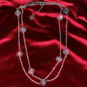 Kendra Scott Long Strand Necklace Silver